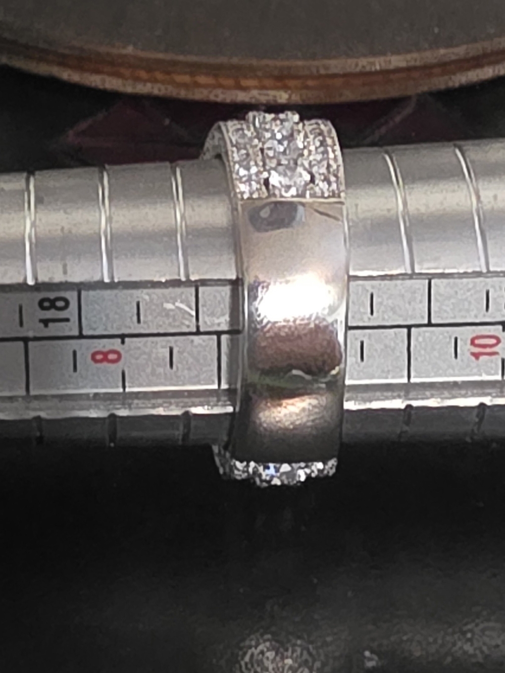 JTV 925 Sterling Silver Emerald-Cut Clear Halo Statement Ring - Picture 6 of 6